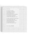 Remco Ekkers - Plint - papieren poëzieservet met gedicht Goudvinken van Remco Ekkers