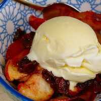 Serveersuggestie Gebakken fruit uit de oven