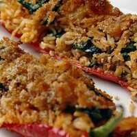 Serveersuggestie Gevulde puntpaprika's